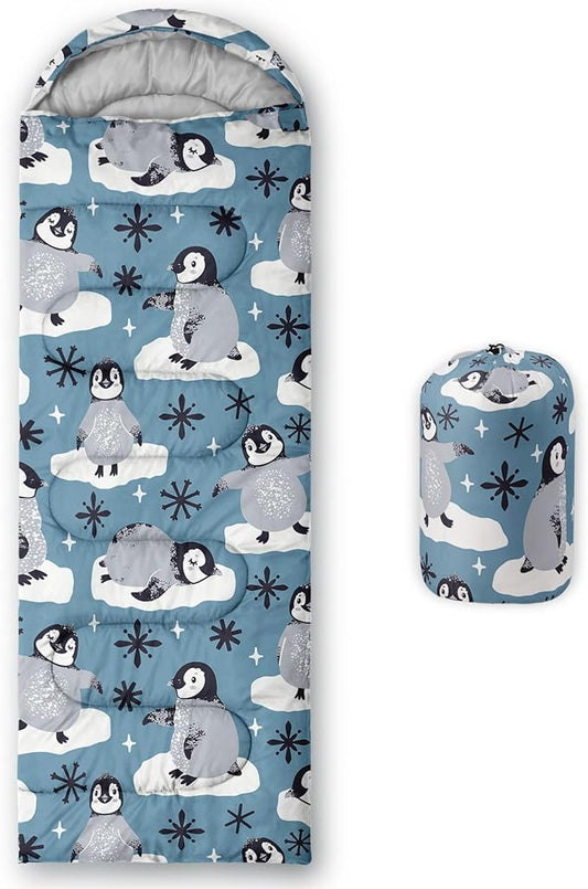 Kids Sleeping Bag for Boys Girls,3D Basketball Print-Lightweight Warm Portable Outdoor Indoor-Waterproof Cold Weather Resistant Sleeping Bag for Camping Hiking