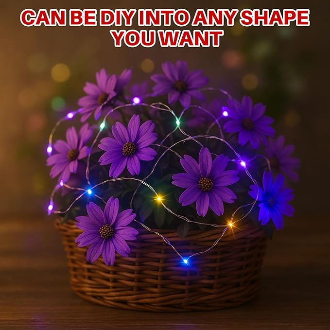 Macarrie 3 Pcs Fairy Lights USB Powered 16 ft 50 LED String Lights Plug in for Xmas Indoor Outdoor Party Wedding Home Festival Tree Garden Decoration (Multicolor)