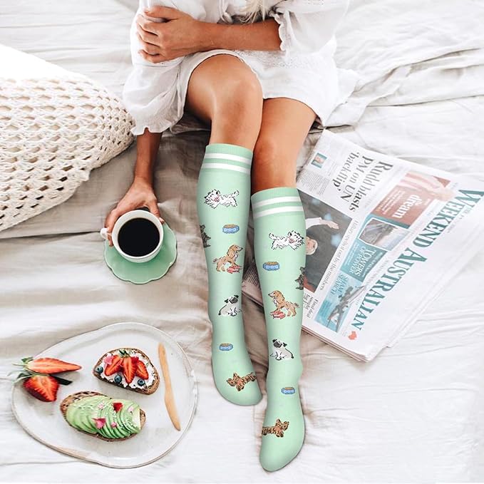 6 Pack Copper Compression Socks for Women and Men Circulation-Best Support for Medical, Running,Nursing,Athletic