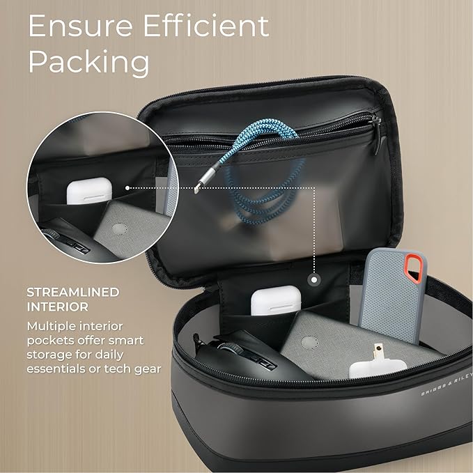 Briggs & Riley Toiletry Kit - Travel Bags for Women & Men, Organizer for Vacation, Dopp Kit for Bathroom Accessories, Makeup, & Skincare