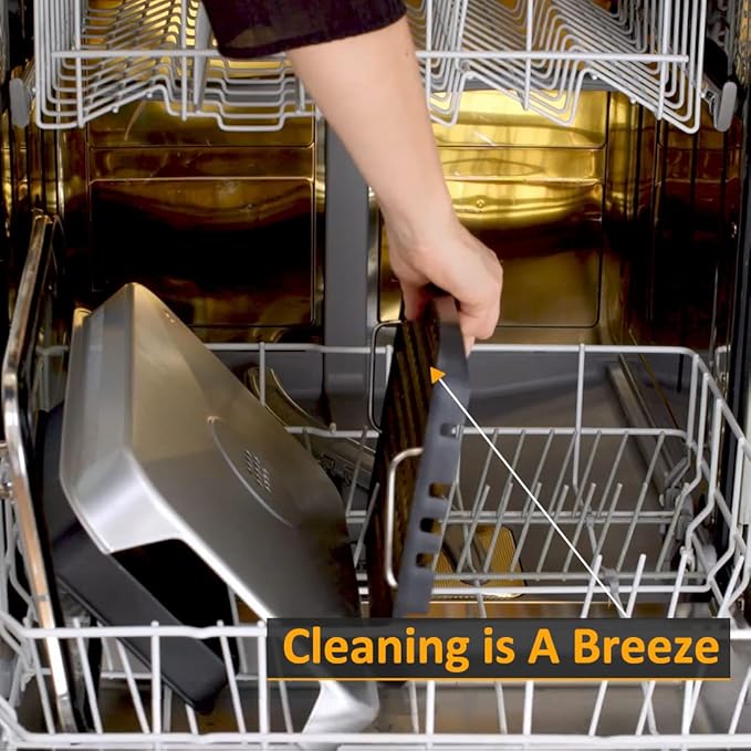 Smokeless Grill Indoor, CUSIMAX Electric Grill, 1500W Portable Korean BBQ Grill with LED Smart Display & Tempered Glass Lid, Non-stick Removable Plate, Dishwasher Safe, Black