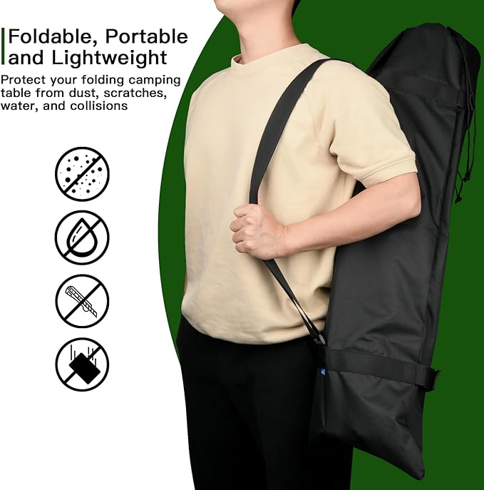 Xxerciz Folding Table Storage Bag, Outdoor Carry Bag for Coleman VILLEY Folding Camping Table, Portable Waterproof Picnic Folding Table Carry Case with Shoulder Strap