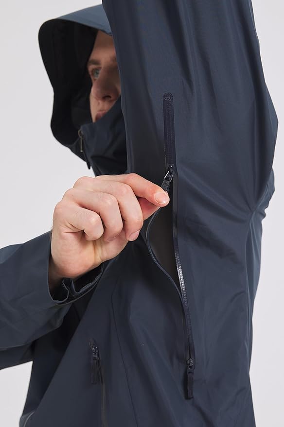 WICKHAM Men's High-performance Rain Jacket Outdoor Waterproof Windproof Coat fully Sealed Seams Shell for Expedition,Golf