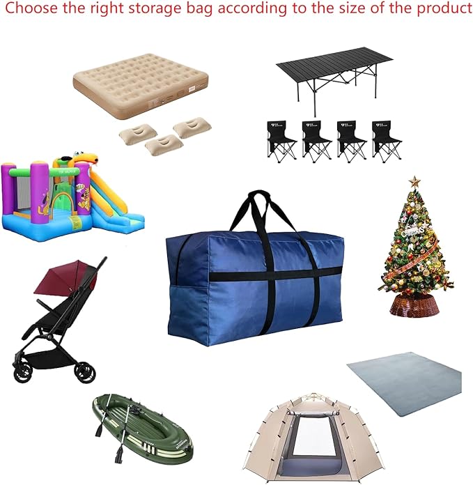 Extra Large Duffle Bag for Travel, Big Foldable Storage Bag - Black