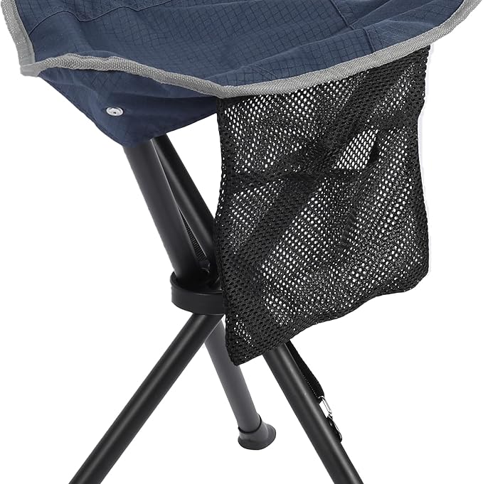 REDCAMP Folding Camping Chair for Spectator Portable, Lightweight 3 Legged Tripod Camping Stools for Adults Fishing Backpacking Hunting, 17 Inch Tall, Blue