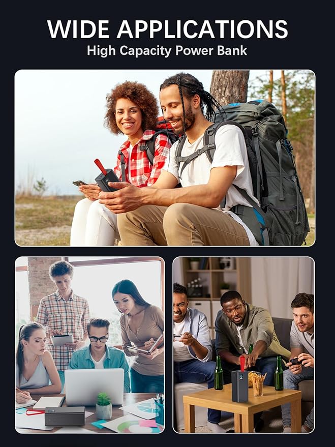 90000mAh Portable Charger Power Bank Large Battery Pack, Upgraded 30W PD & QC 3.0 Fast Charging Big Powerbank, USB-C High Capacity 5 Output 2 Input with LED Display for Phone Tablet