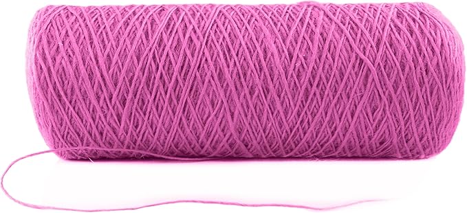 1mm x 1000 Feet Pink Jute Rope, Twine for Gardening Tomato Climbing Plant Tie Floristry Crafts Gift Wrapping Packing Decor