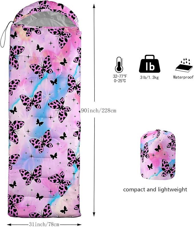 Sea Turtle Sleeping Bag for Kids Boys Girls,Ocean Themed Camping Gear,Waterproof Compact Sleeping Bag for Camping Backpacking Outdoor Hiking.