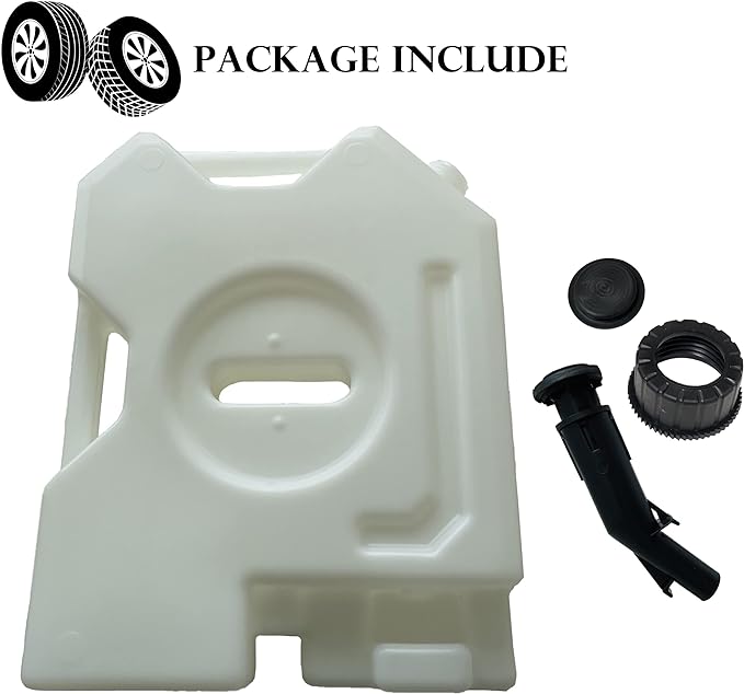 2-Gallon Water Container, White Water Can for Vehicles, Portable Water Tank (2 pcs)