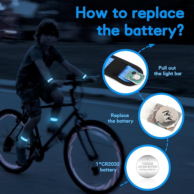 6 PCS LED Reflective Gear, LED Wristbands, LED Light Up Wristbands for Walking, Running, Jogging, Concerts, Sports, Camping, Sporting Events, Party, Rave Accessories