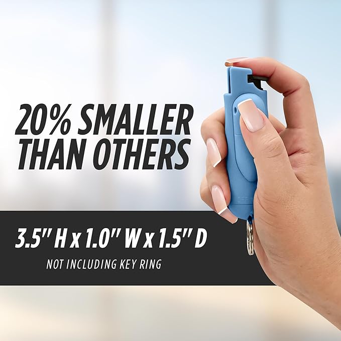 Guard Dog Security AccuFire 2 - Laser Sight Pepper Spray Self Defense - 20% Smaller - Instant Release - 16 Feet Safety Range - Maximum Strength - Finger Grips - Soft Touch Body