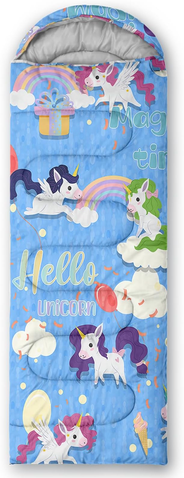 Print sleeping bag,sleeping bags,Outdoor Camping Sleeping Bag，Suitable For Children Boys And Girls Portable,Waterproof,Compact And Lightweight,Great For Outdoor Camping,Backpacking And Hiking