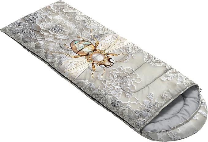 AILONEN Pink Lovely Rabbit Sleeping Bag for Girls Kids Adults,Warm and Cool Weather,Lightweight,Waterproof Backpacking,Cartoon Flowers Printed Bunny Sleeping Bag for Camping