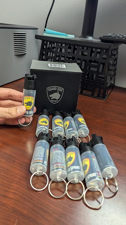Guard Dog Security Pepper Spray Keychain Self Defense for Women and Men, Safety Twist Top to Prevent Accident,16 feet Range, Small, Mini Pepper Spray, Made in USA