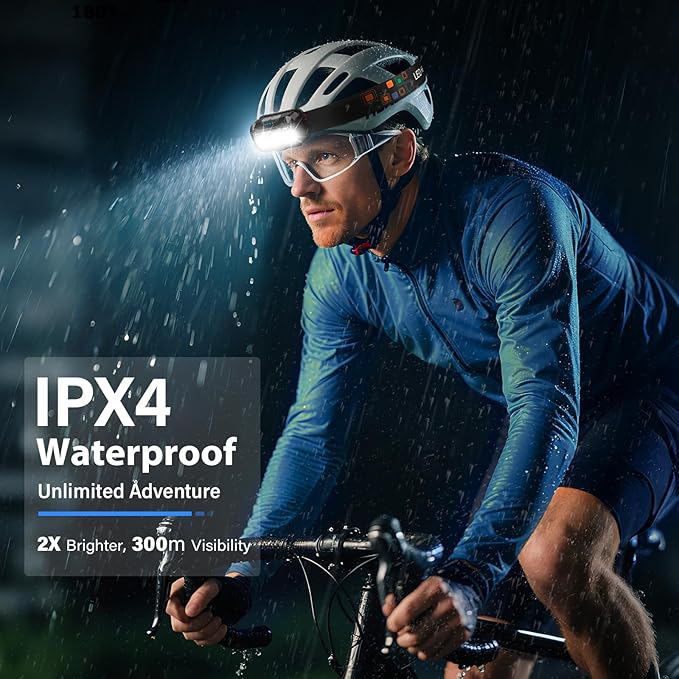 LHKNL Headlamp Rechargeable, Lumen Super Bright Motion Sensor Head Lamp Flashlight,2-Pack Waterproof LED Headlight with White Red Light,8 Modes Head Lights for Camping Cycling Running Fishing