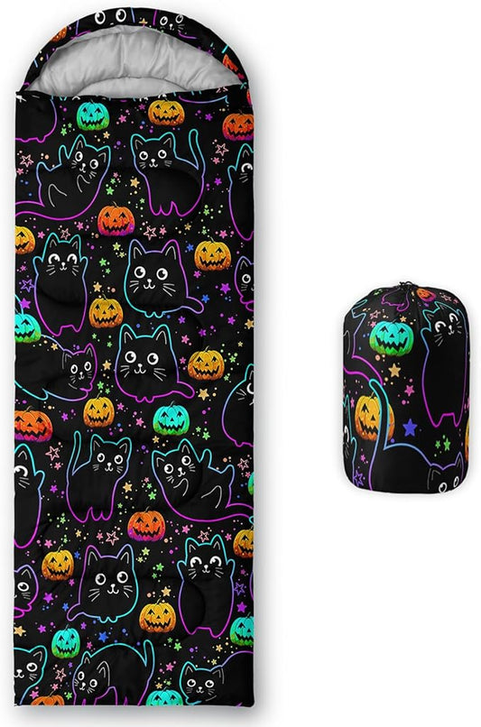 HOSIMA Dear Hunting Pattern Cold Weather Sleeping Bags for Adults,Black Light Weight Sleeping Bags for Kids Adults,WaterProof Sleeping Bags for Outdoors Hiking.