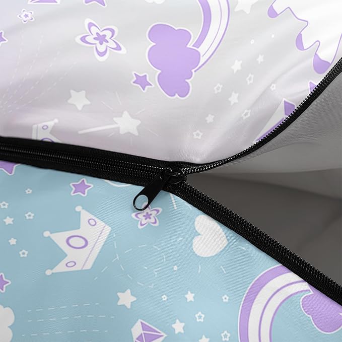 AILONEN Pink Lovely Rabbit Sleeping Bag for Girls Kids Adults,Warm and Cool Weather,Lightweight,Waterproof Backpacking,Cartoon Flowers Printed Bunny Sleeping Bag for Camping