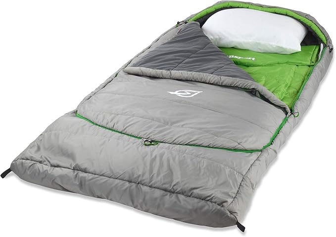 SylvanSport Cloud Layer Sleeping Bag for Adults - Adjustable Layers for 3-4 Season use - Integrated Cotton Sheet