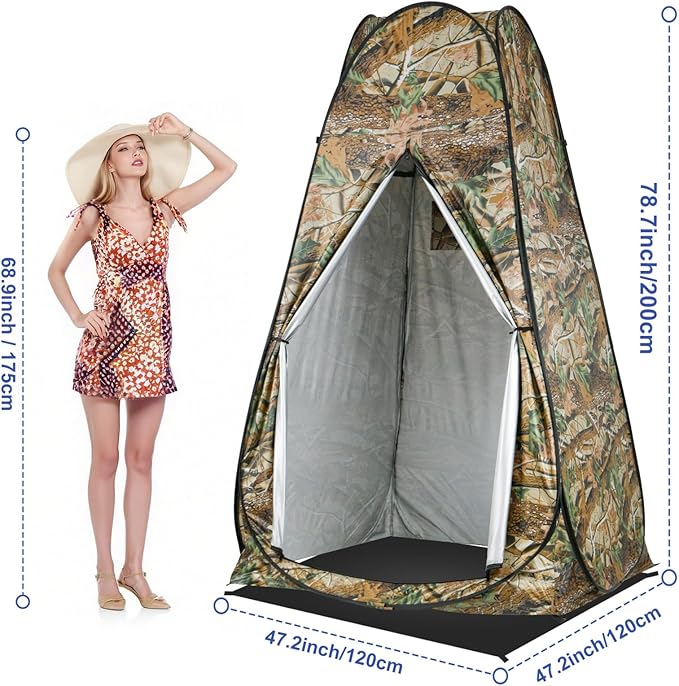Pop Up Privacy Shower Tent, Outdoor Portable Changing Tent Camping for Camping Beach Toilet Shower Bathroom Changing Room Sun Shelter with Window with Carry Bag