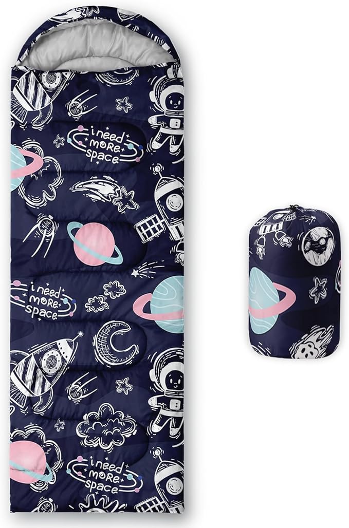 Sleeping Bags for Adults Kids,Backpacking Camping Sleeping Bag for Girls Boys Lightweight Waterproof Cold/Warm Weather Sleeping Bag for All Season