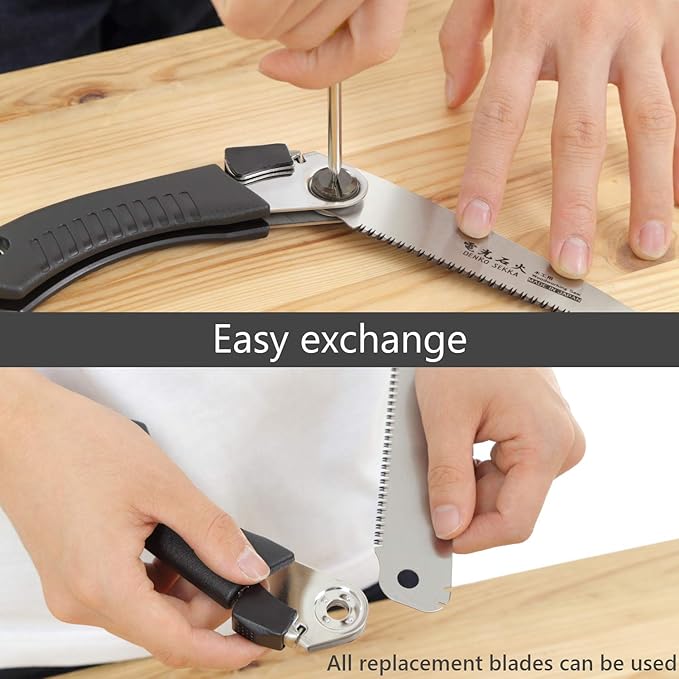 Flush Cut Trim Saw Replacement Blade, Japanese Pull Saw for Woodworking and Wood Craftsmanship, Long Handle with Precision Blade and Cutting Power