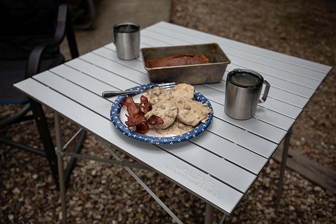 ALPS Mountaineering Aluminum Roll-Top Camp Table with Fast Setup and Compact Storage