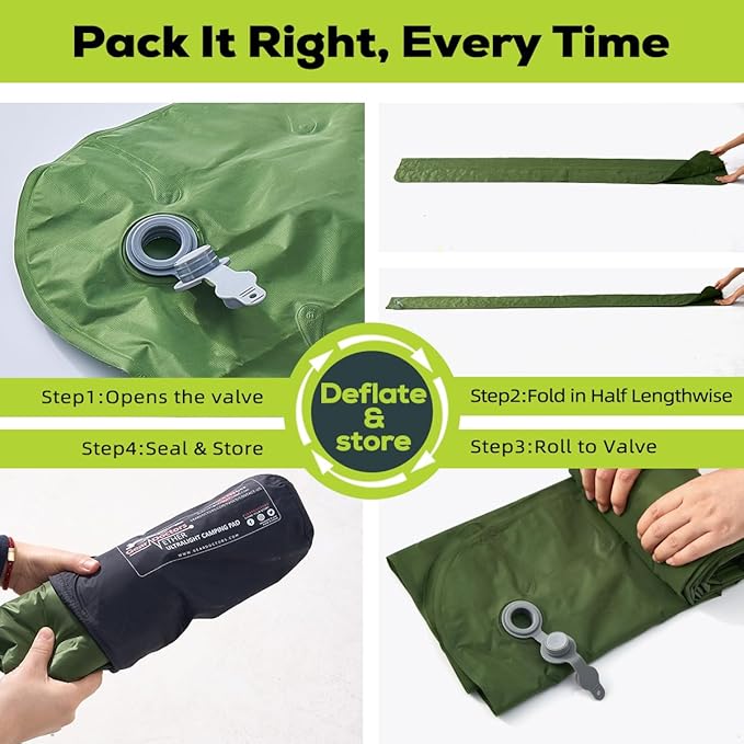 Gear Doctors Camping Pads Self Inflating Ultralight Apollo air 4.3-5.2 R Insulated Camping mats 1.5-3.3 in Must Haves Inflatable Foam air Sleep mat self Inflating air Mattress for Camping cot