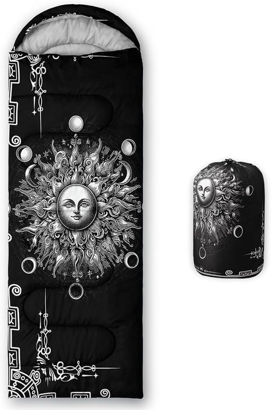 AILONEN Pink Lovely Rabbit Sleeping Bag for Girls Kids Adults,Warm and Cool Weather,Lightweight,Waterproof Backpacking,Cartoon Flowers Printed Bunny Sleeping Bag for Camping