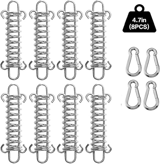 Shade Sail Spring Tension 12 Kit 4.7 inch for Triangle Rectangle Sun Shade Sail Installation, 304 Grade Stainless for Tent Springs,Porch Swing Springs,Dog Chain Tension Springs,Rope Spring