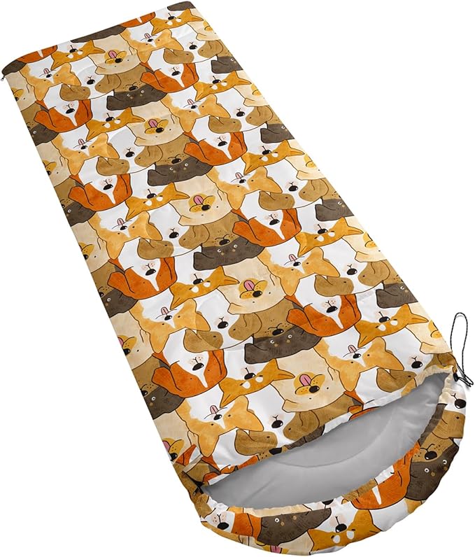 Galaxy Wolf Camping Sleeping Bags Warm & Cool Weather Waterproof Backpacking Blue Purple Starry Sky Sleeping Bag All Seasons Camping, for Adult Kids Boy Girls Camping Gear Equipment, Traveling