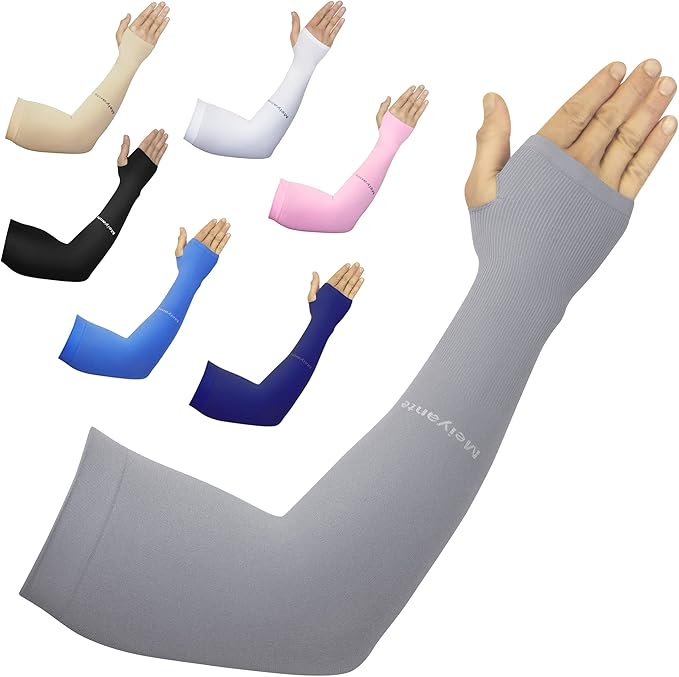 Arm Sleeves for Men Women Work 1 Pair UV Sun Protection UPF Long Sleeves Tattoo Cover Up Sleeves to Cover Arm Sleeves Cooling