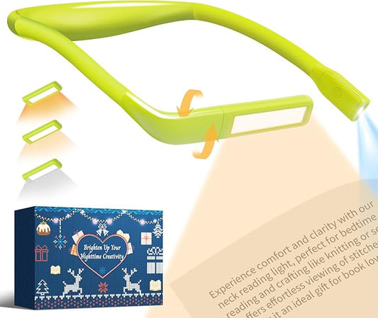 Neck Book Light for Reading at Night, Back to School Supplies Dorm Bed Lamp for College Students Teen Boys Girls Stocking Stuffers Christmas Birthday Gifts for Book Lovers Reading Accessories