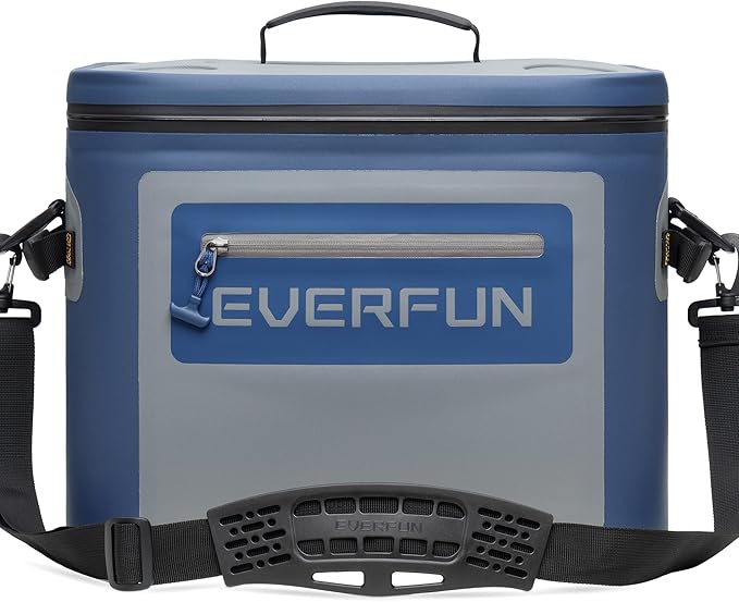 EVERFUN Soft Cooler 30 Can, Portable Insulated Small Cooling Lunch Box for Men and Women, Leakproof Ice Chest Bag for Travel, Beach, Camping, Beverage, Boating, Fishing, Tailgating, Work and Picnic