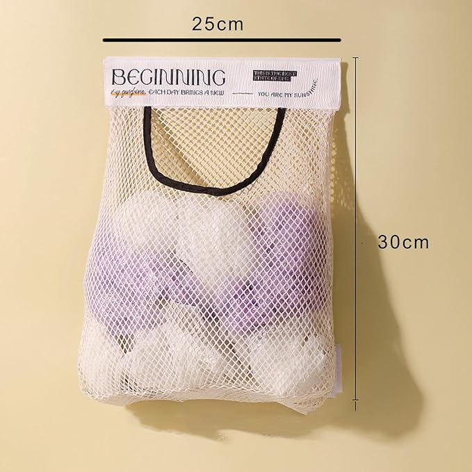 Mesh Storage Bags 12Pcs, Polyester Hanging Storage Mesh Bag for Bathroom, Kitchen, Hotel and University Dorm, Space-Saving Bedside Storage Bag, Socks Organizer Bags, Small Car Net Pocket