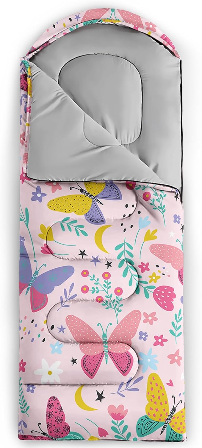 QOOMO Camping Sleeping Bags,3 Season Warm & Cool Weather,Lightweight,Waterproof Sleeping Bags for Adults & Kids,Traveling,and Outdoors,Camping Gear Equipment