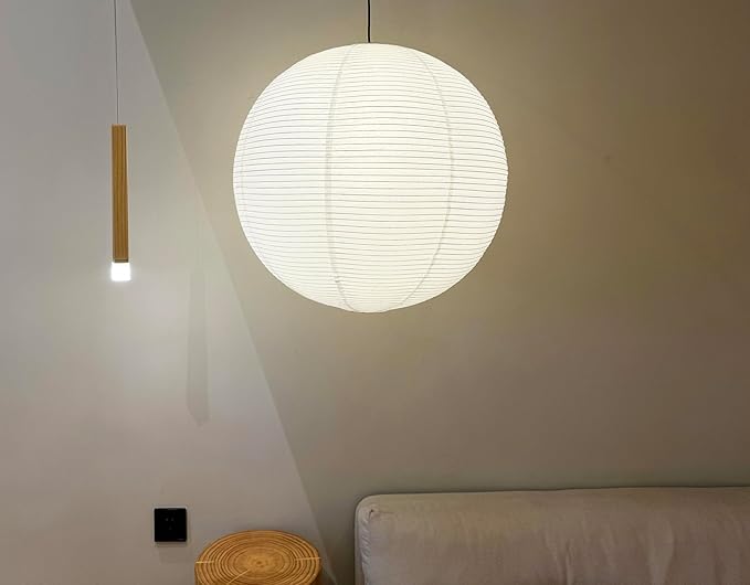 White Round paper lamp shade 50cm(19Inch) Chinses Lantern Pendant Lamp Shade,Large Foldable Lampshade