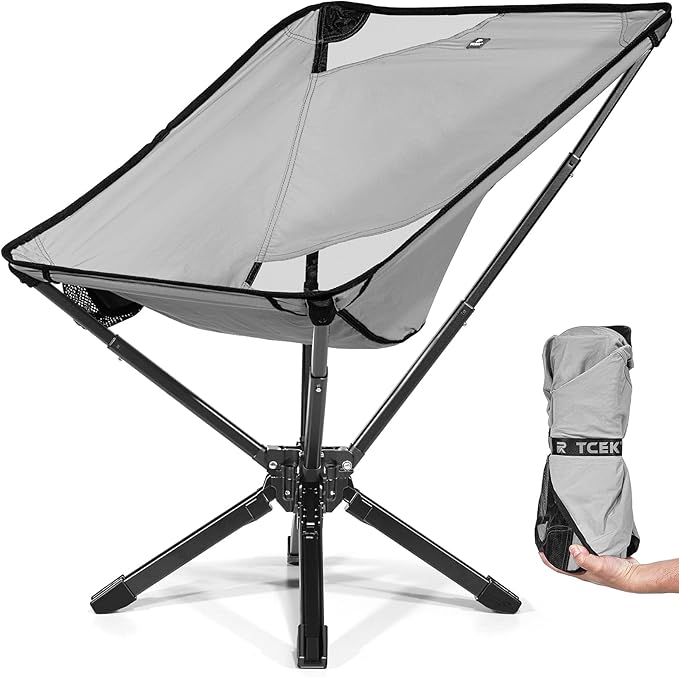 Adjustable Portable Camping Chair RiseLite Lightweight Compact Folding Chair for Adults, Collapsible Camp Chairs That Folds Up Small, Easy Carry for Travel, Outdoor, Sports, Backpacking, Hiking