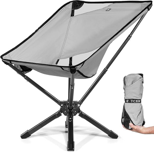 Adjustable Portable Camping Chair RiseLite Lightweight Compact Folding Chair for Adults, Collapsible Camp Chairs That Folds Up Small, Easy Carry for Travel, Outdoor, Sports, Backpacking, Hiking