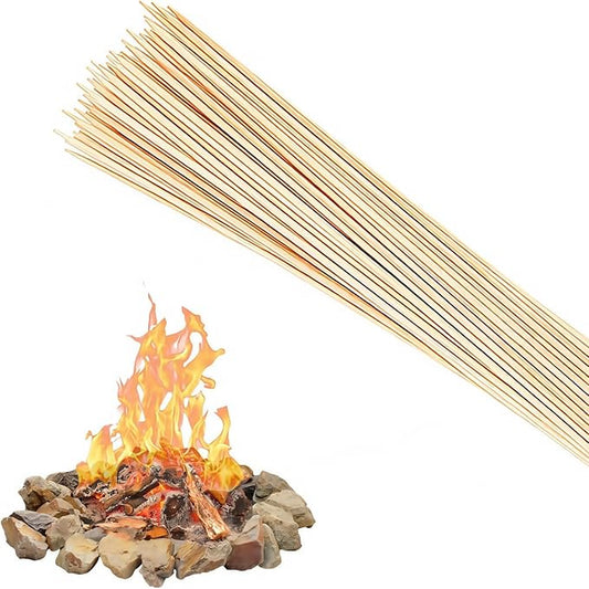 36 Inch Bamboo S'Mores Sticks.Use To Marshmallows,BBQ,Roasting,Camping.6mm Diameter.More Size Choices 6"/8"/10"/12"/36"(100 PCS)