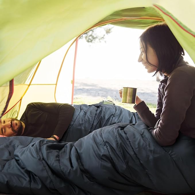 0 Degree Sleeping Bag 100% Cotton Flannel XXL Cold Weather Winter Oversized Sleeping Bag for Adults Camping Zero Degree Big and Tall with Compression Sack