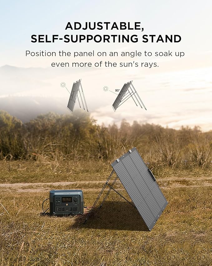 EF ECOFLOW RIVER 2 Max Solar Generator 512Wh Long-life LiFePO4 Portable Power Station& 160W Solar Panel for Home Backup Power, Camping & RVs 100% Charged in 60m with 3000+ Cycles & Up to 1000W Output