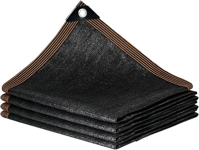 90% Shade Cloth - For Garden Plant, Outdoor Black Shades Cover with Grommets, Pergola, Patio, Greenhouse, Chicken Coop