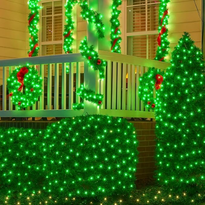 St. Patrick's Day Green Solar String Lights Outdoor, 2-Pack 72FT 400 LED Solar Fairy Lights, Copper Wire Twinkle Light for St. Patrick's Day Decorations Bedroom Party Garden Patio Tree (Green)