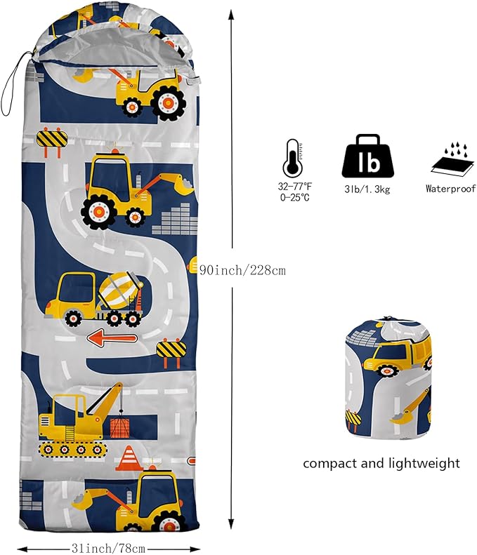 QOOMO Camping Sleeping Bags,3 Season Warm & Cool Weather,Lightweight,Waterproof Sleeping Bags for Adults & Kids,Traveling,and Outdoors,Camping Gear Equipment