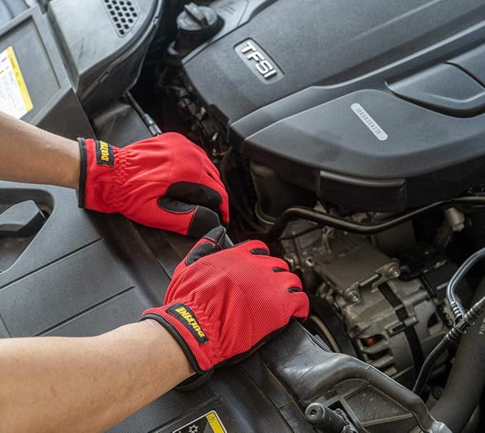 DULFINE High Performance Work Gloves For Men(3 Pairs Pack), High Dexterity Touch Screen For Multipurpose,Excellent Grip (Small)