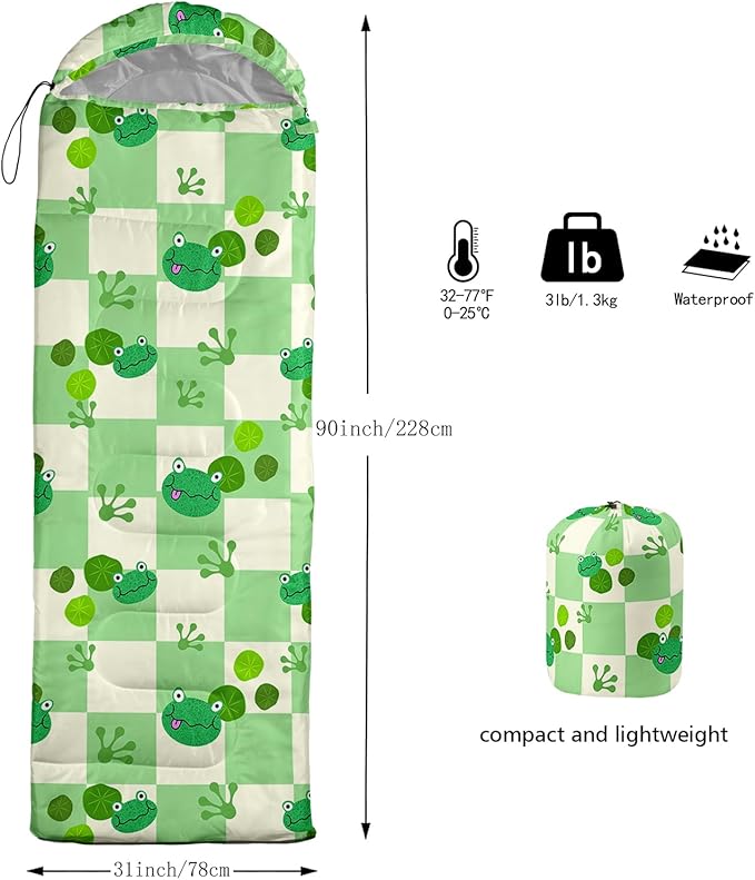 AILONEN Pink Lovely Rabbit Sleeping Bag for Girls Kids Adults,Warm and Cool Weather,Lightweight,Waterproof Backpacking,Cartoon Flowers Printed Bunny Sleeping Bag for Camping