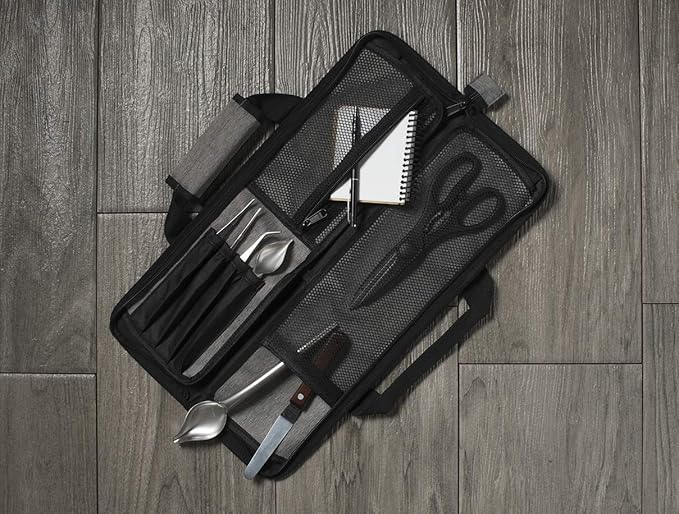 Asaya Chef Knife Roll Bag - 12 Pockets for Knives and Kitchen Utensils - Lightweight, Durable, and Stain Resistant Nylon - Perfect for the Traveling Chef - Knives not Included