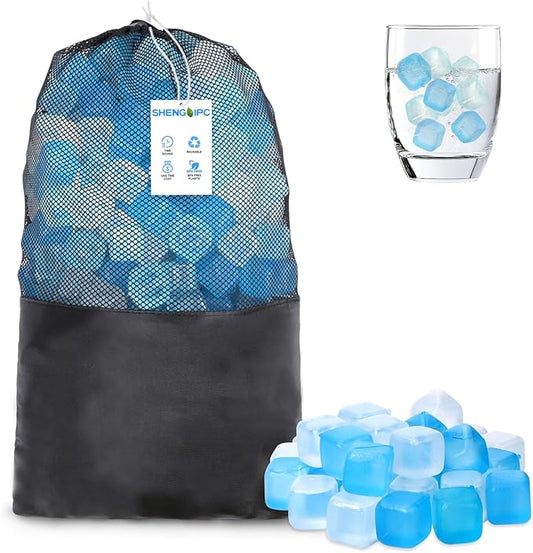 360 Pack Reusable Ice Cubes Refreezable Plastic Ice Cubes Without Diluting Permanent Ice Cube Frozen BPA Free for Bars Party Ice Bath Camping Fishing