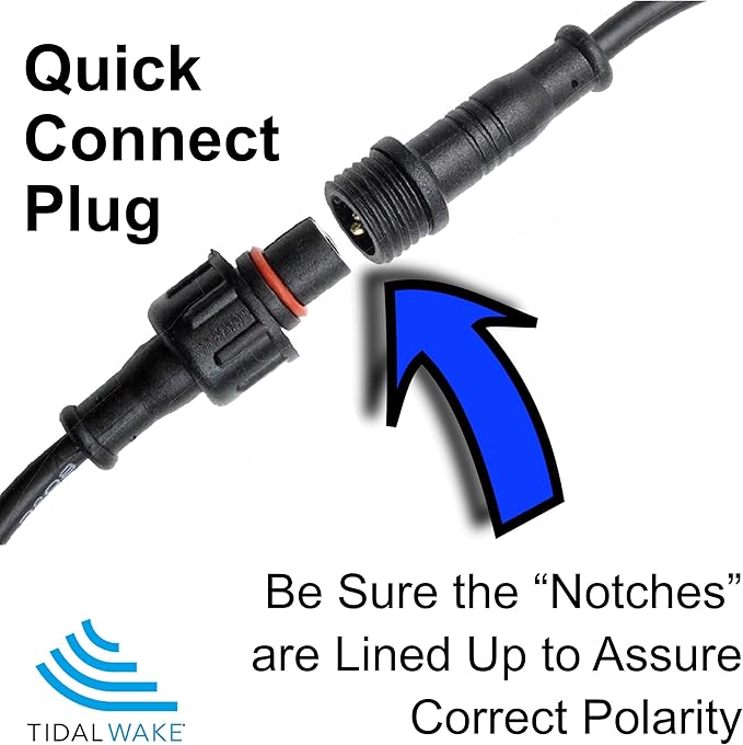 Tidal Wake IP68 Underwater 1/2in Standard Boat Drain Plug LED Light, Brilliant Underwater Lighting in Minutes! No Holes to Drill!
