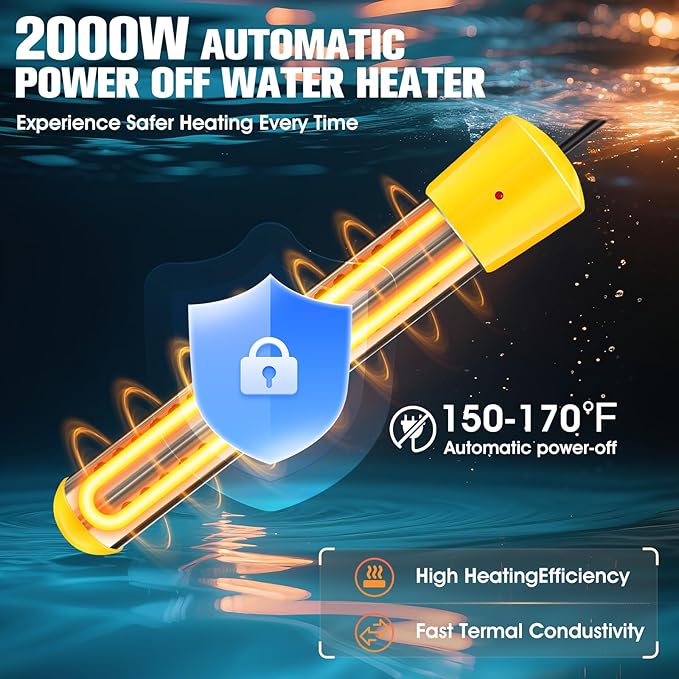 Portable Shower With Heater,6000Mah Rechargeable Portable Shower For Camping With 2000W Auto-Off Heater,4 Spray Modes,LED Display,Portable Shower Pump,Outdoor Shower For Camping,Hiking,Travel,Car,Pet